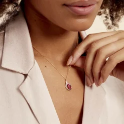 Marc Orian Colliers|Colliers Avec Pierres > Collier Aurora Or Jaune Rubis Et Diamant