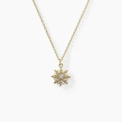 Collier Aurore Acier Jaune Oxyde De Zirconium