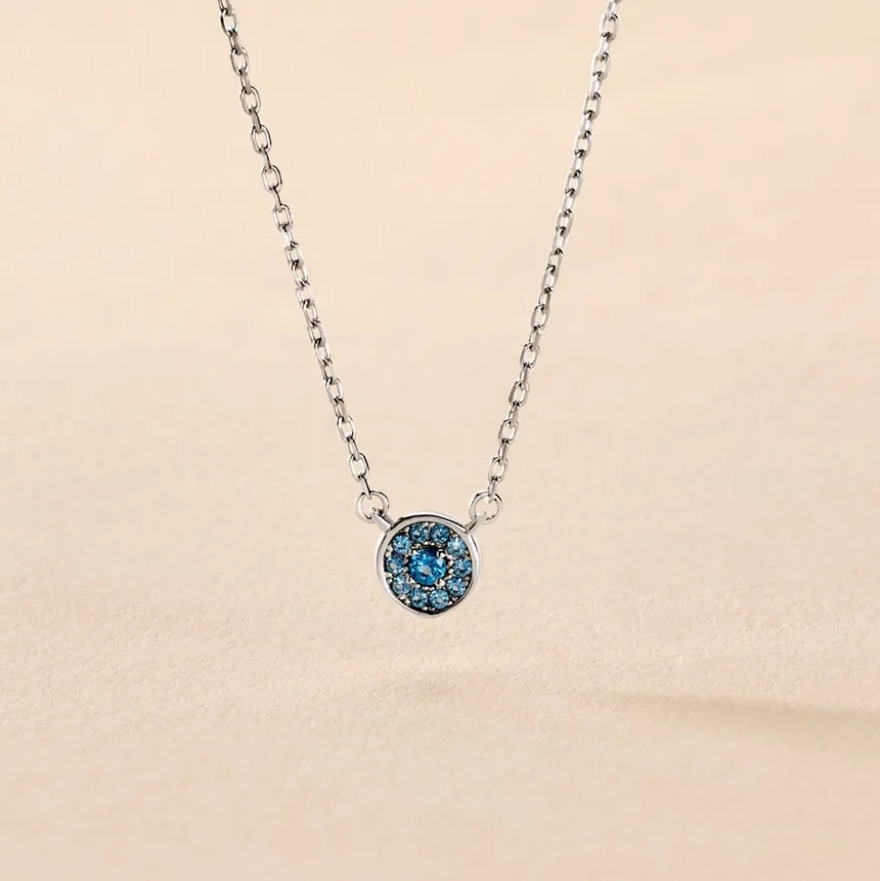 Collier Auxana Argent Blanc Oxyde De Zirconium