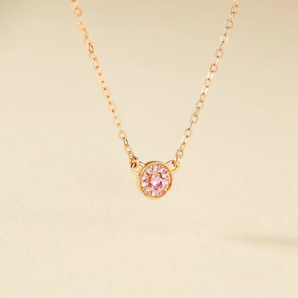Collier Auxana Argent Rose Oxyde De Zirconium