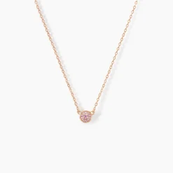 Collier Auxana Argent Rose Oxyde De Zirconium