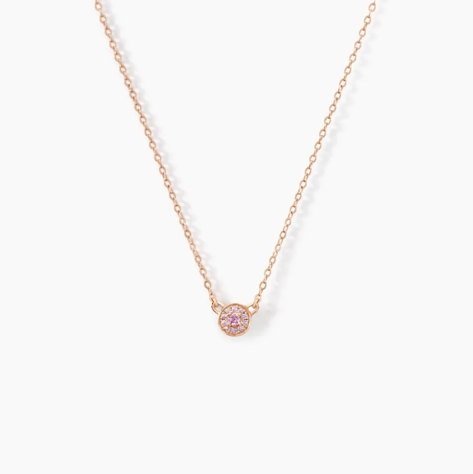 Collier Auxana Argent Rose Oxyde De Zirconium
