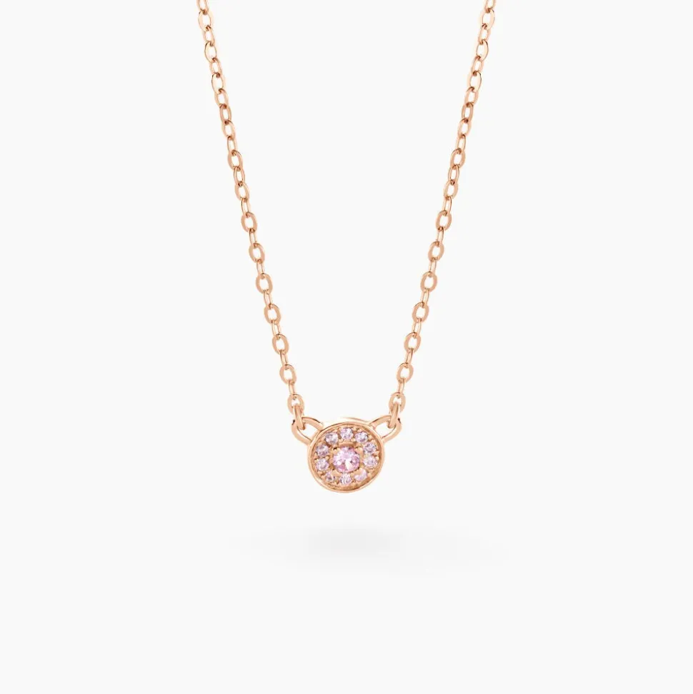 Collier Auxana Argent Rose Oxyde De Zirconium
