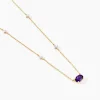 Marc Orian Colliers|Colliers Avec Pierres > Collier Ayomide Or Jaune Améthyste Oxyde De Zirconium