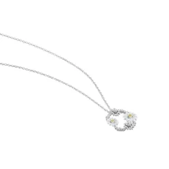 Collier Basil Argent Blanc Oxyde De Zirconium