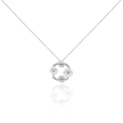 Collier Basil Argent Blanc Oxyde De Zirconium