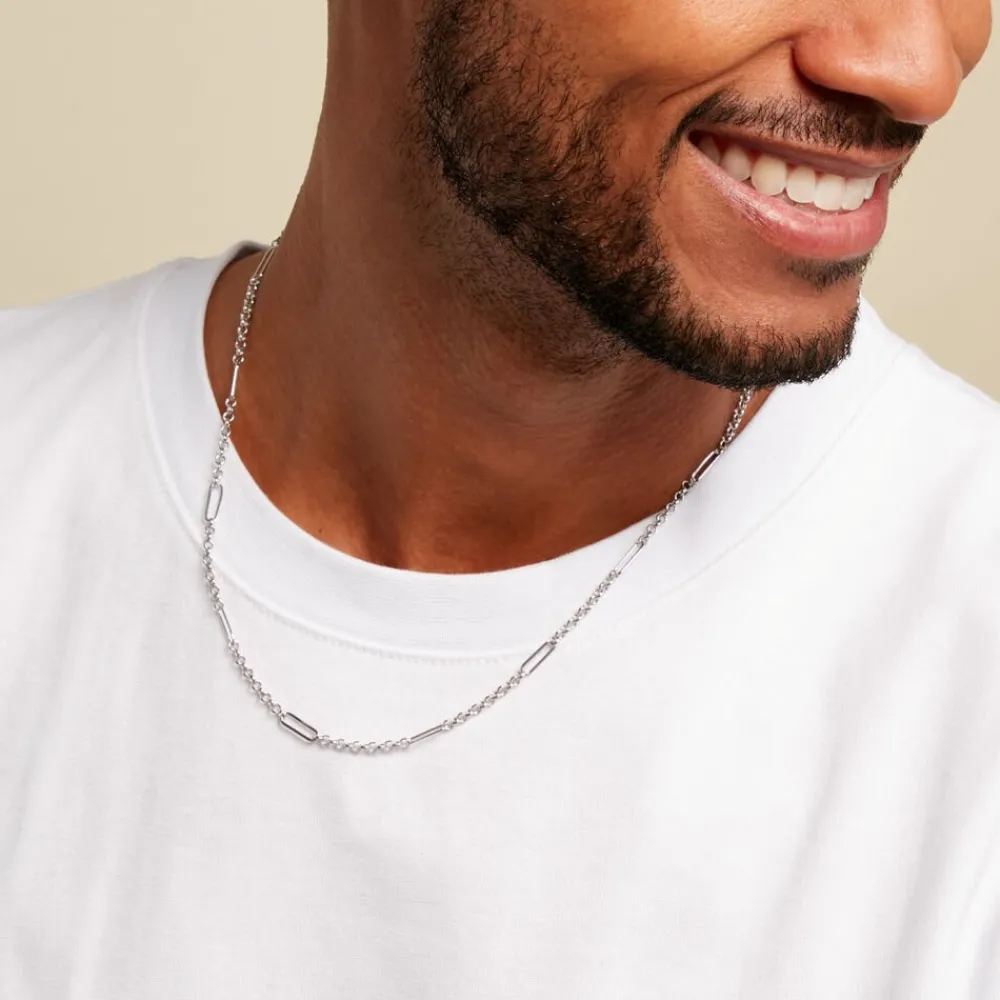 Marc Orian Colliers|Colliers Argent > Collier Ben Argent Blanc