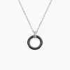 Collier Bertillianne Argent Blanc Céramique Et Oxyde De Zirconium
