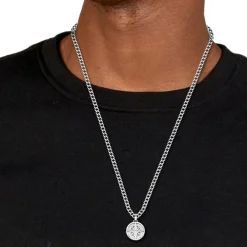 BOSS BIJOUX Colliers|Colliers Acier Inoxydable > Collier Boss North Acier Blanc