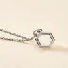 Collier Brielle Argent Blanc
