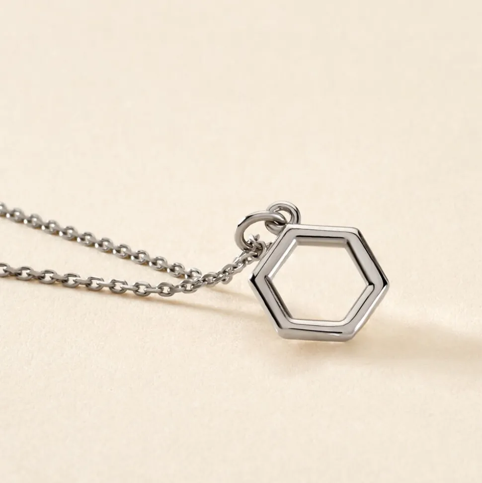Collier Brielle Argent Blanc