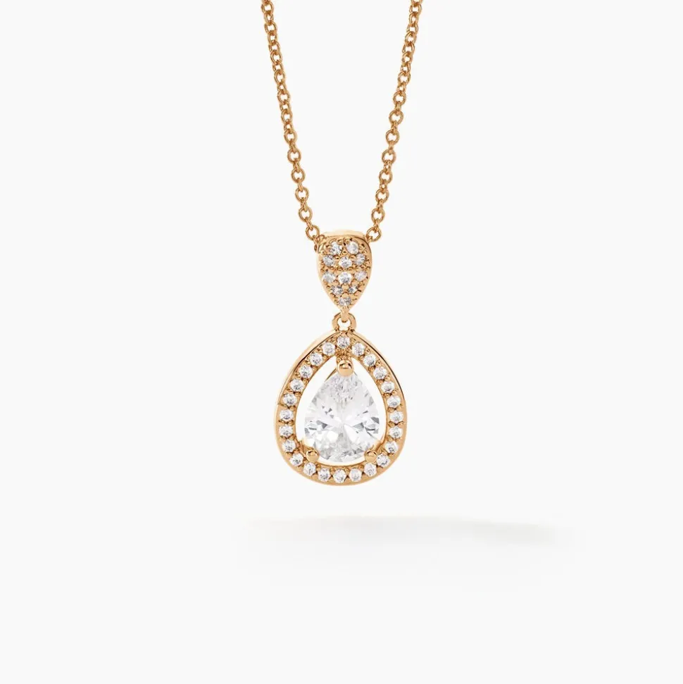 Collier Brigita Plaqué Or Jaune Oxyde De Zirconium