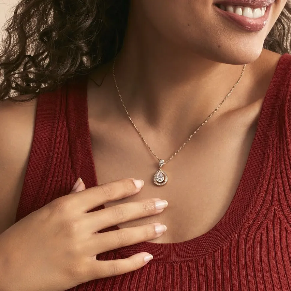 Collier Brigita Plaqué Or Jaune Oxyde De Zirconium