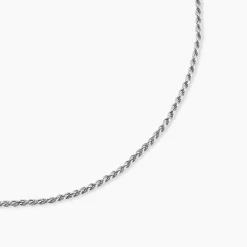 Marc Orian Colliers Fantaisie|Colliers > Collier Cacilda Maille Corde Argent Blanc