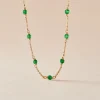Collier Calliope Plaqué Or Doré Agate
