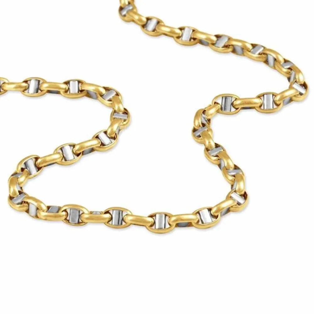 Marc Orian Colliers|Chaines Homme > Collier Carlo Or Bicolore Maille Marine Ronde