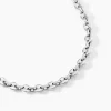 Marc Orian Colliers|Colliers Argent > Collier Carrus Maille Grain De Cafe Argent Blanc