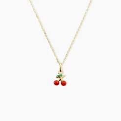 Marc Orian Colliers|Colliers Avec Pierres > Collier Cherry Cerise Or Jaune