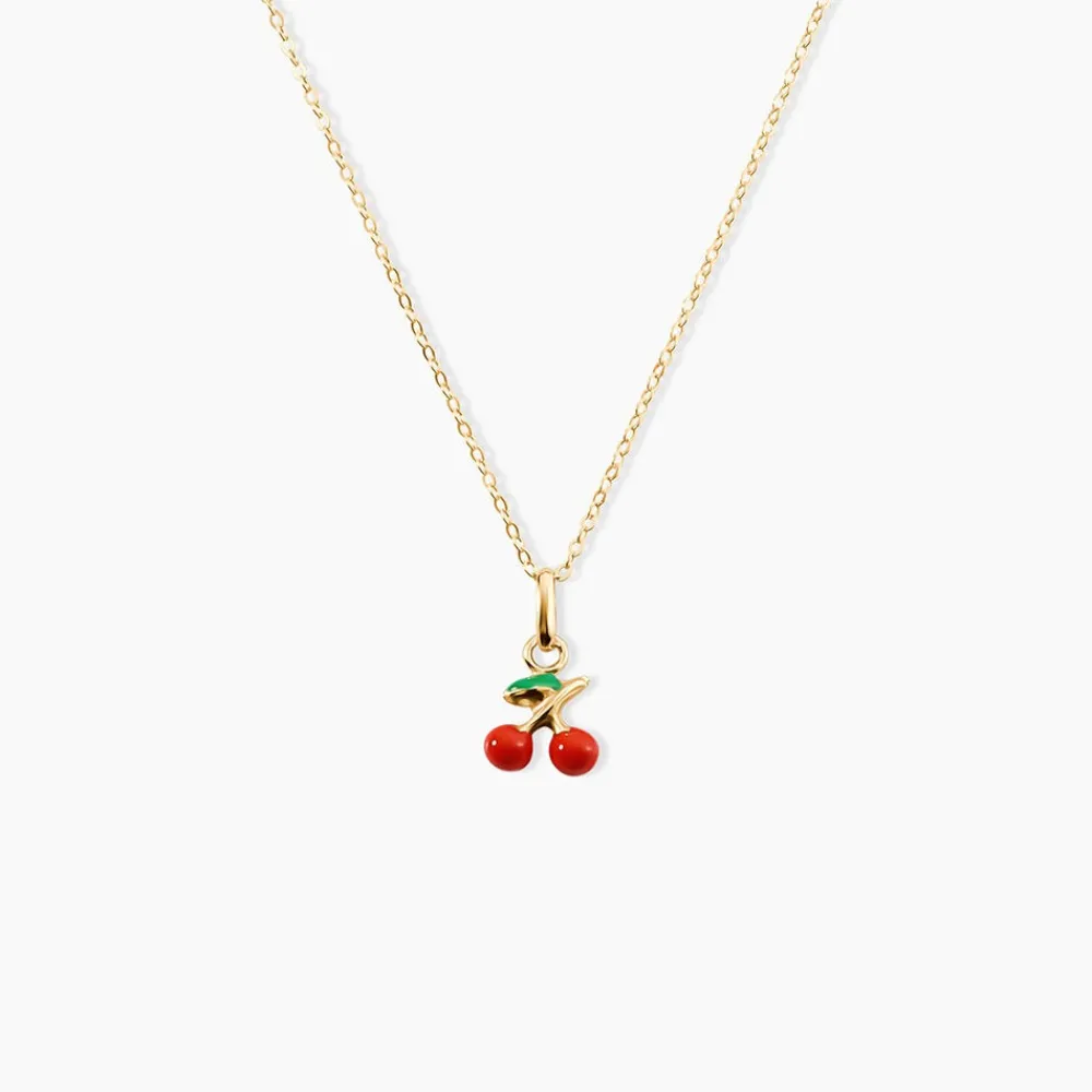Marc Orian Colliers|Colliers Avec Pierres > Collier Cherry Cerise Or Jaune