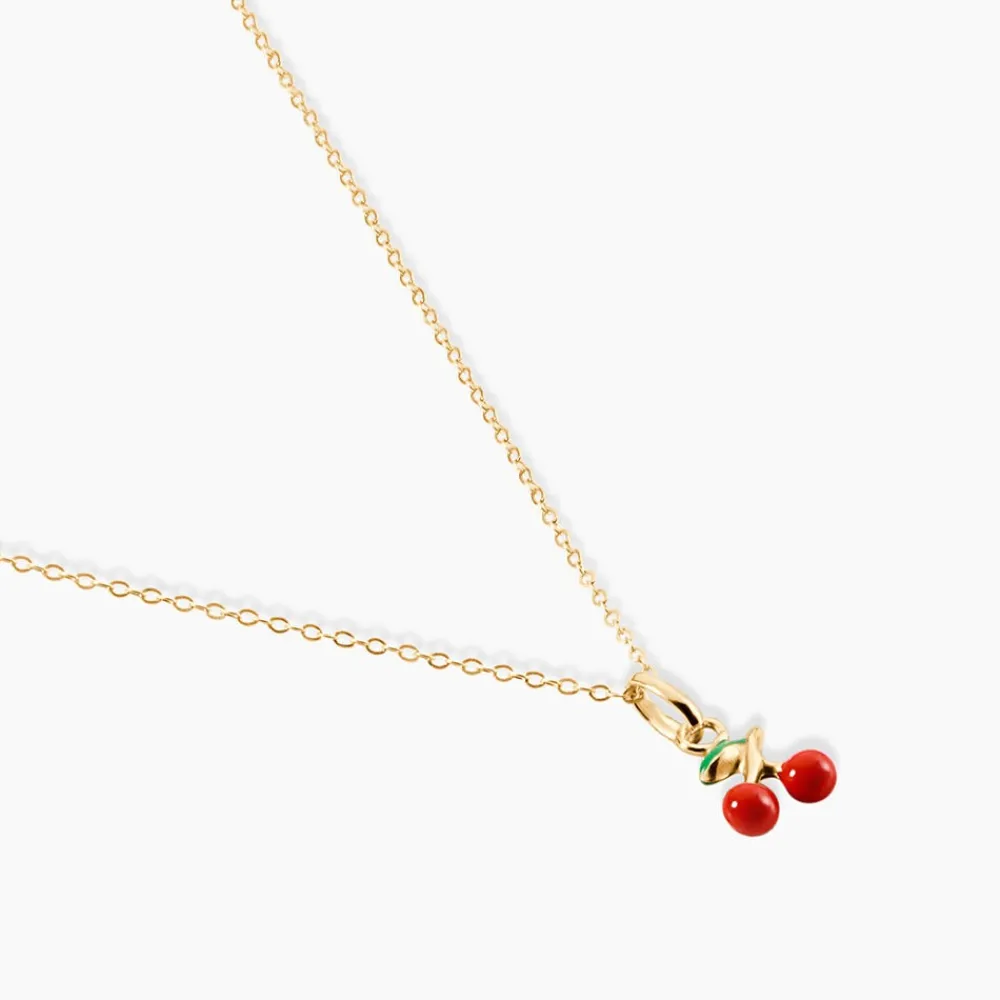 Marc Orian Colliers|Colliers Avec Pierres > Collier Cherry Cerise Or Jaune