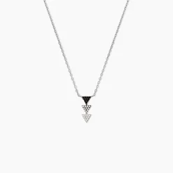 Collier Chleo Argent Blanc Oxyde De Zirconium