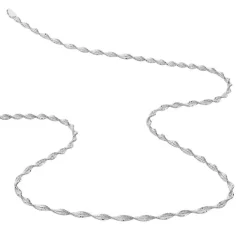 Marc Orian Colliers|Colliers Argent > Collier Ciana Torsade Diamante Argent Blanc