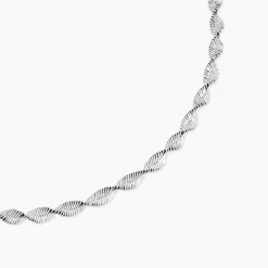 Marc Orian Colliers Fantaisie|Colliers > Collier Ciana Torsade Diamante Argent Blanc