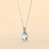Marc Orian Colliers|Colliers Avec Pierres > Collier Cindy Or Blanc Topaze Oxyde De Zirconium
