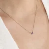 Marc Orian Colliers|Colliers Avec Pierres > Collier Clair Or Blanc Amethyste