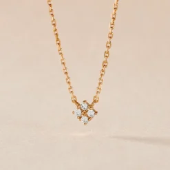 Collier éclat Perlé Plaqué Or Oxyde De Zirconium