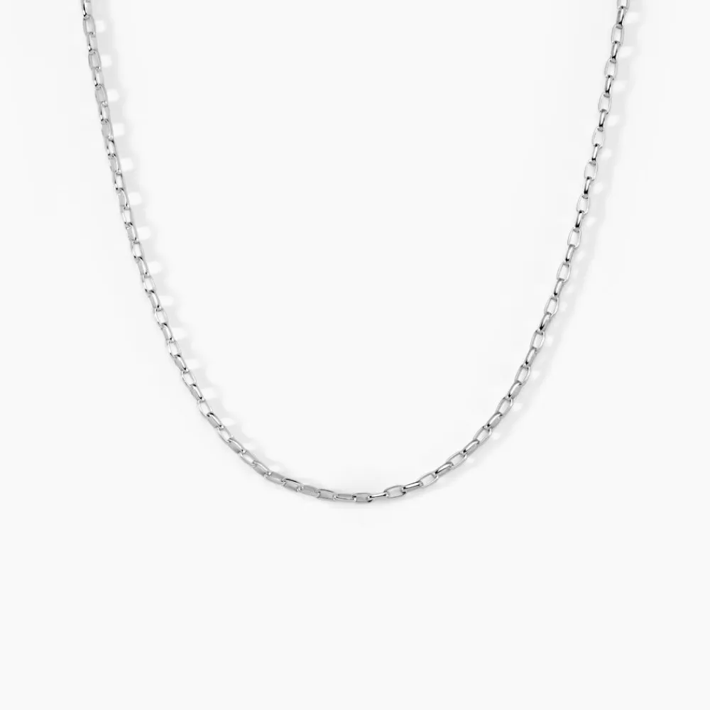 Marc Orian Colliers Fantaisie|Colliers > Collier Claudine Maille Forcat Argent Blanc