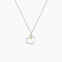 Collier Cleane Or Jaune Argent Blanc Oxyde De Zirconium