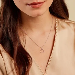 Collier Cleane Or Jaune Argent Blanc Oxyde De Zirconium