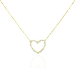 Marc Orian Colliers Cœur|Colliers > Collier Coeur Droit Or Jaune Oxyde De Zirconium