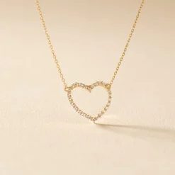 Marc Orian Colliers Cœur|Colliers > Collier Coeur Droit Or Jaune Oxyde De Zirconium