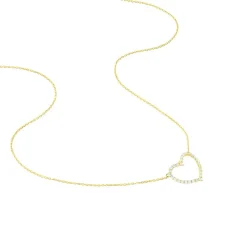 Marc Orian Colliers Cœur|Colliers > Collier Coeur Droit Or Jaune Oxyde De Zirconium
