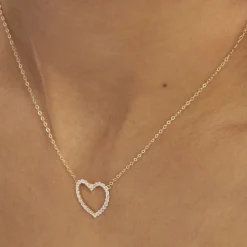Marc Orian Colliers Cœur|Colliers > Collier Coeur Droit Or Jaune Oxyde De Zirconium