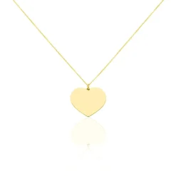 Marc Orian Colliers Cœur|Colliers > Collier Coeur Gravable Or Jaune