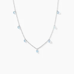Collier Collie Argent Blanc Oxyde De Zirconium