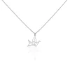 Collier Colombe Argent Blanc