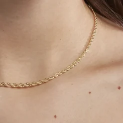 Marc Orian Colliers|Bijoux Femme > Collier Cordelia Danilo Maille Corde Or Jaune
