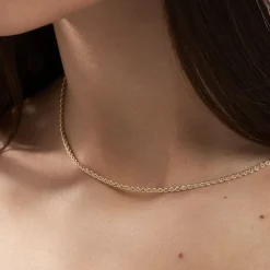 Collier Cordelia Maille Corde Or Jaune