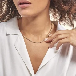 Marc Orian Colliers|Chaines Femme > Collier Cordelia Maille Corde Et Venitienne Or Bicolore