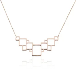 Collier Crispine Acier Rose