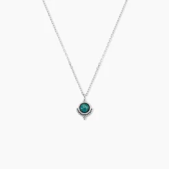 Collier Cyprien Argent Blanc Amazonite