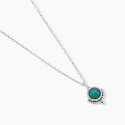 Collier Cyprien Argent Blanc Amazonite