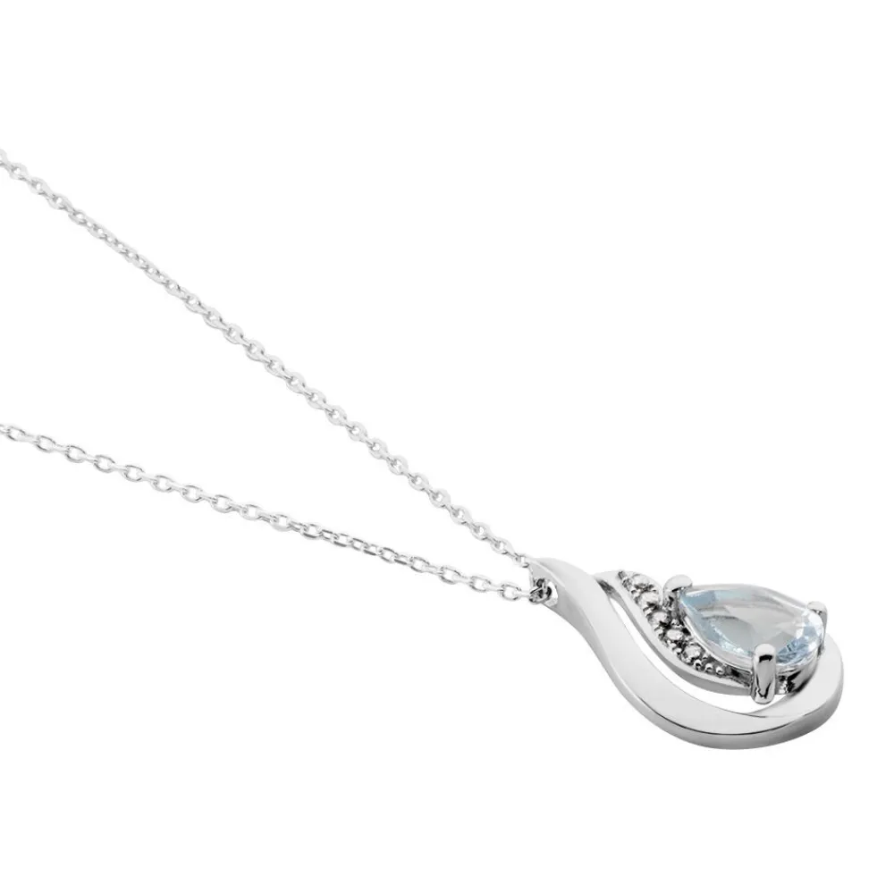 Marc Orian Colliers|Colliers Avec Pierres > Collier Daen Or Blanc Topaze Oxyde