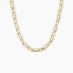 Marc Orian Colliers|Chaines Homme > Collier Danae Plaquette Or Bicolore