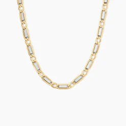 Marc Orian Colliers|Chaines Homme > Collier Danae Plaquette Or Bicolore