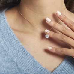 Marc Orian Colliers Cœur|Colliers > Collier Dari Or Blanc Oxyde De Zirconium